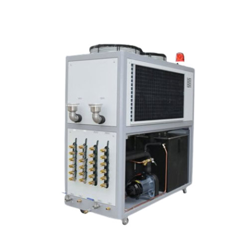 Air cooled cooling and heating machine